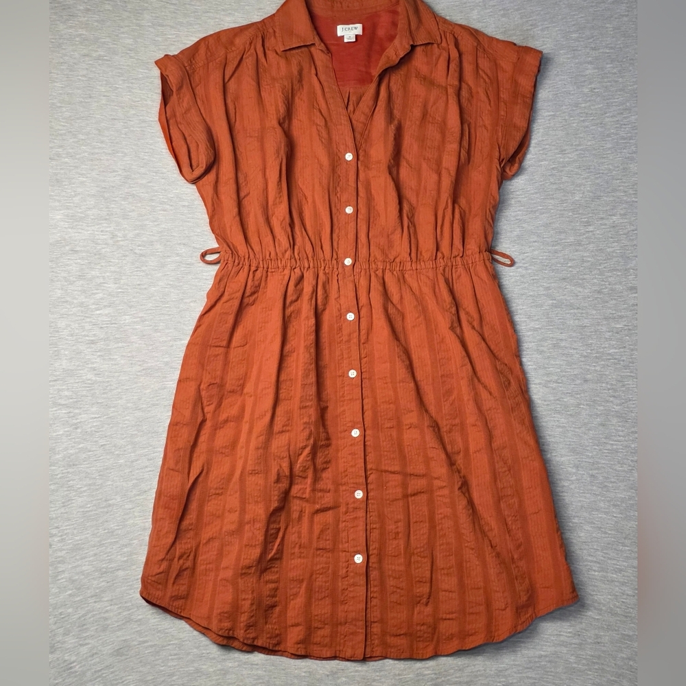 J.Crew Factory Orange Smocked Mini Dress Size Small